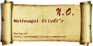 Nothnagel Olivér névjegykártya